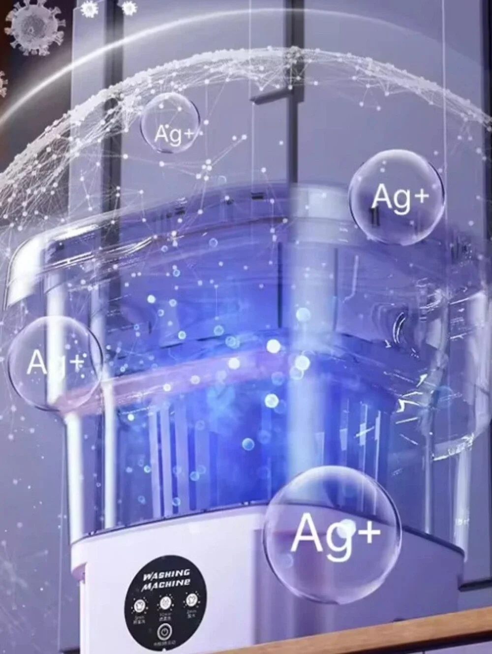Small Portable Washing Machine, Mini Washing Machine High Capacity, 3-mode